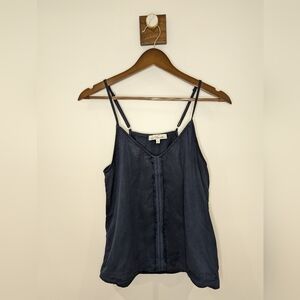 Blue tencel denim tank top